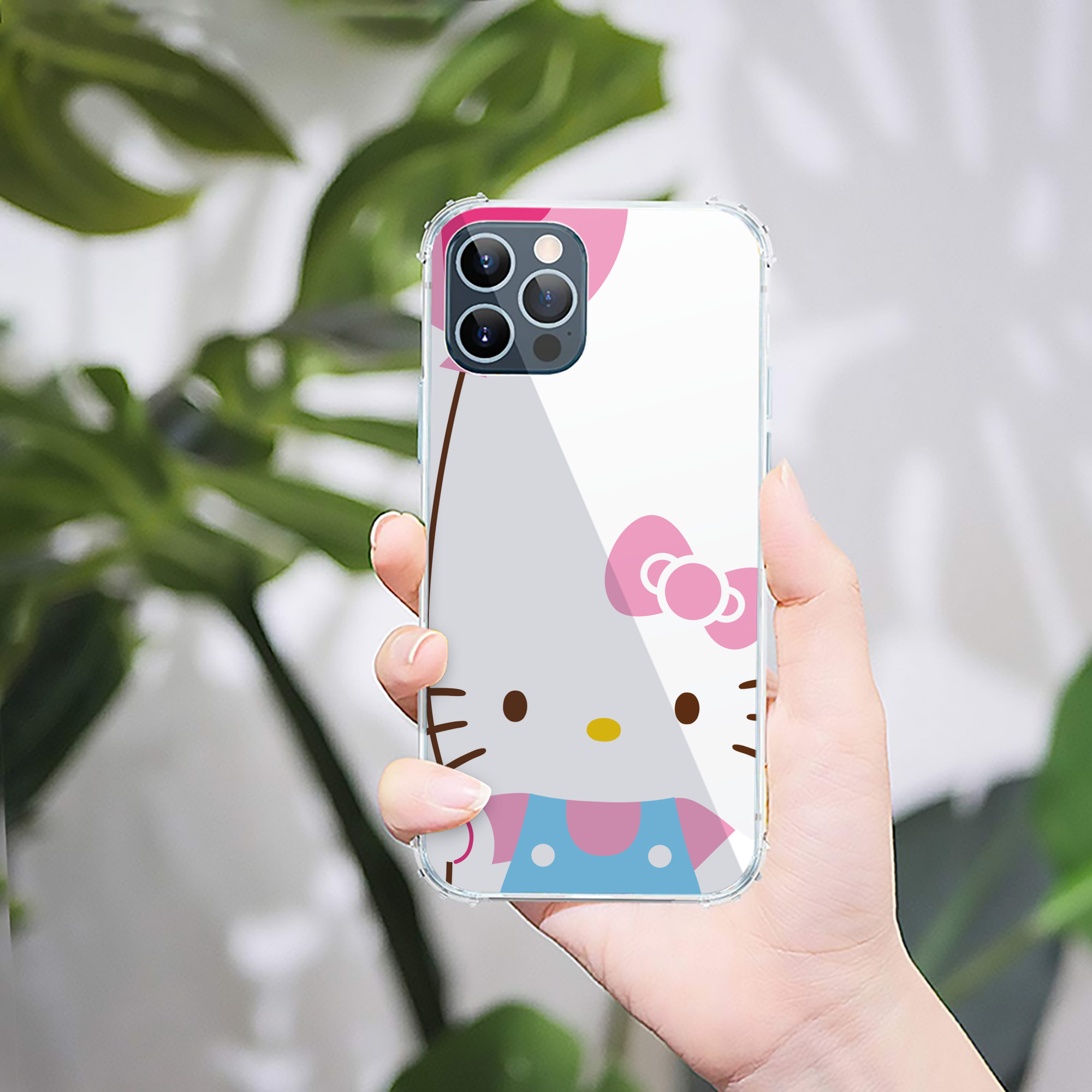 （画像用） Hello Kitty ハローキティ 【iPhone 12シリーズ対応】透明スマホケース（クリアソフトケース）